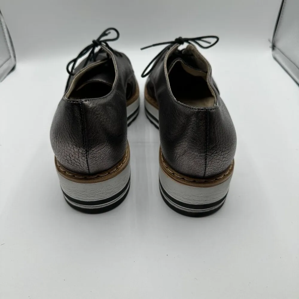 Summit by White Mountain Leather Platform Oxford Brody Bronze Metallic 40 Size 9 - Image 4