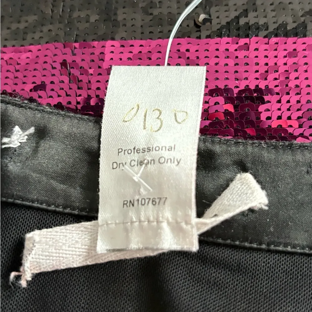 Alice + Olivia Pink Sequince Short Sleeve Pink Party Festival Blouse Size Xs NWT - Image 11