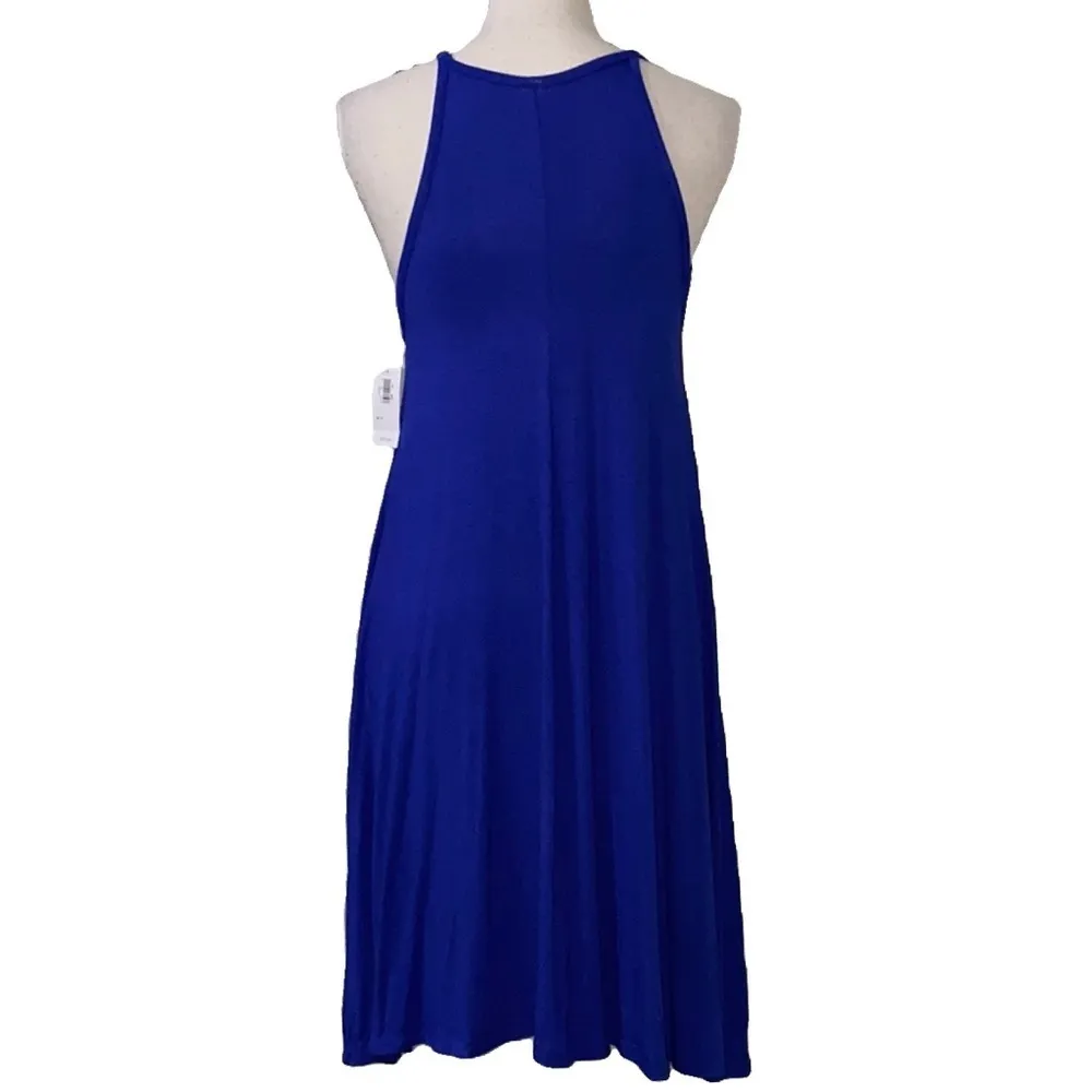 Old Navy casual aline sleeveless solid blue dress - Image 2