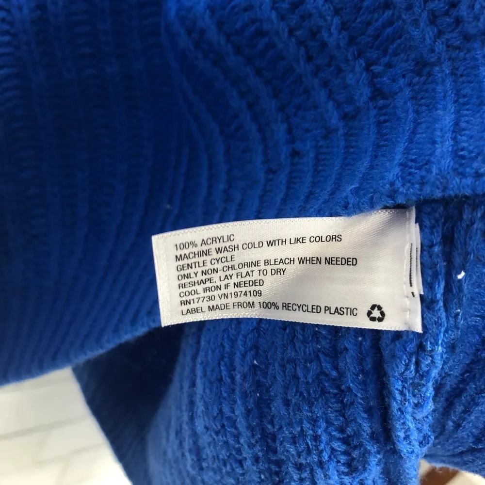 Wild Fable Blue Boho V Neck Pullover Sweater SZ L - Image 8