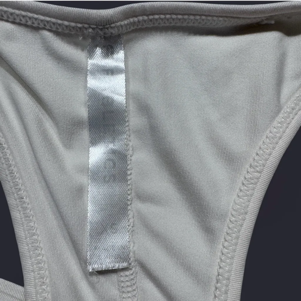 Fabletics Cream Racerback Tank Top - Image 3