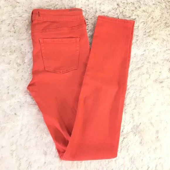Bullhead Pac Sun Skinny Coral Denim Legging Jeans Sz 3 - Image 2