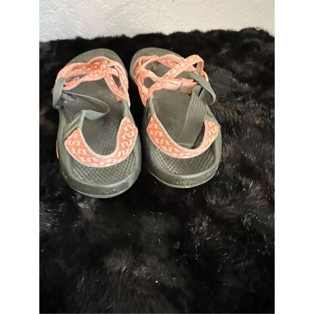 Chaco Women's ZX/2 Classic Sandals Size 8 Dagger Black Pink Orange Melon - Image 7