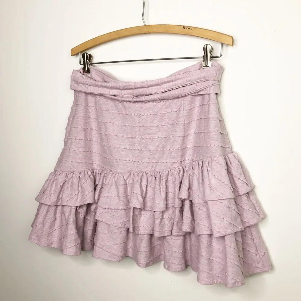 TULA Rosa lavender ruffle hem scallop detail mini skirt - Image 10