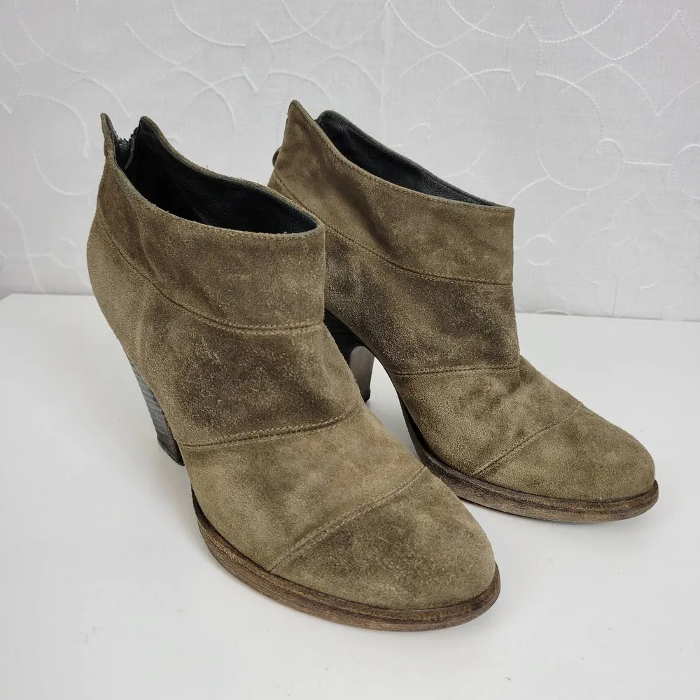 Fiorentini & Baker Womens Boots Size 40 Brown Suede Back Zip Ankle Heels - Image 57