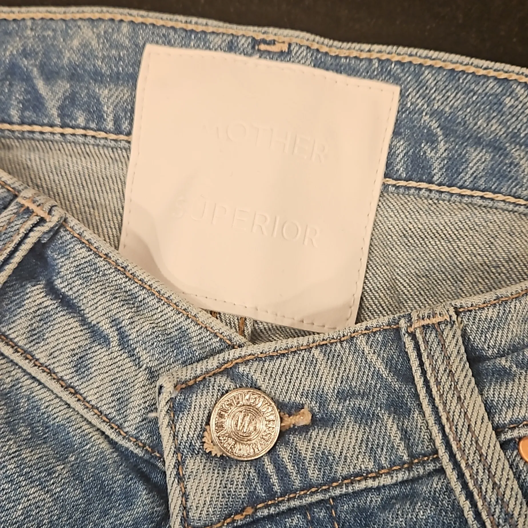 💕MOTHER SUPERIOR💕 The Tripper Flood Fray Jeans ~ Left In The Dust 29 NWOT Blue - Image 15