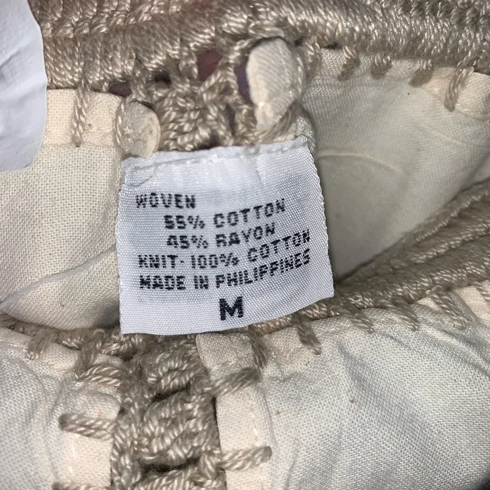 JM Pink Vintage‎ 2 pc embroidered ivory hand crochet skirt set Tan Size M - Image 13