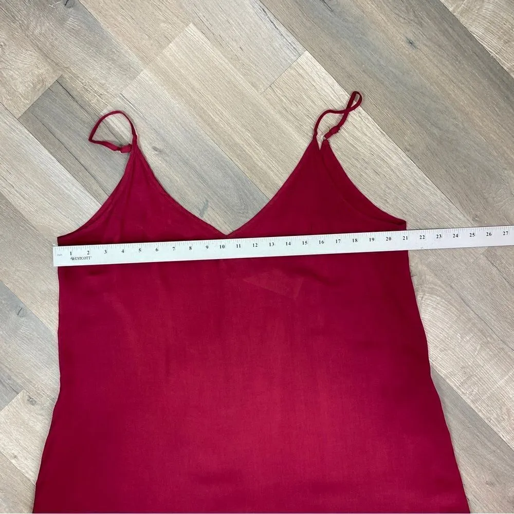 Zanzea Maxi Slip Dress Maroon Red 12 Sleeveless - Image 12