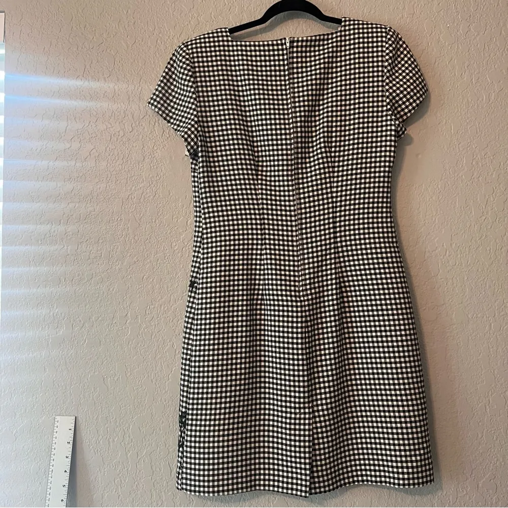 Jessica Howard black white Floral Embroidered Tank Sheath Dress 90s Sz 8 #103 - Image 5