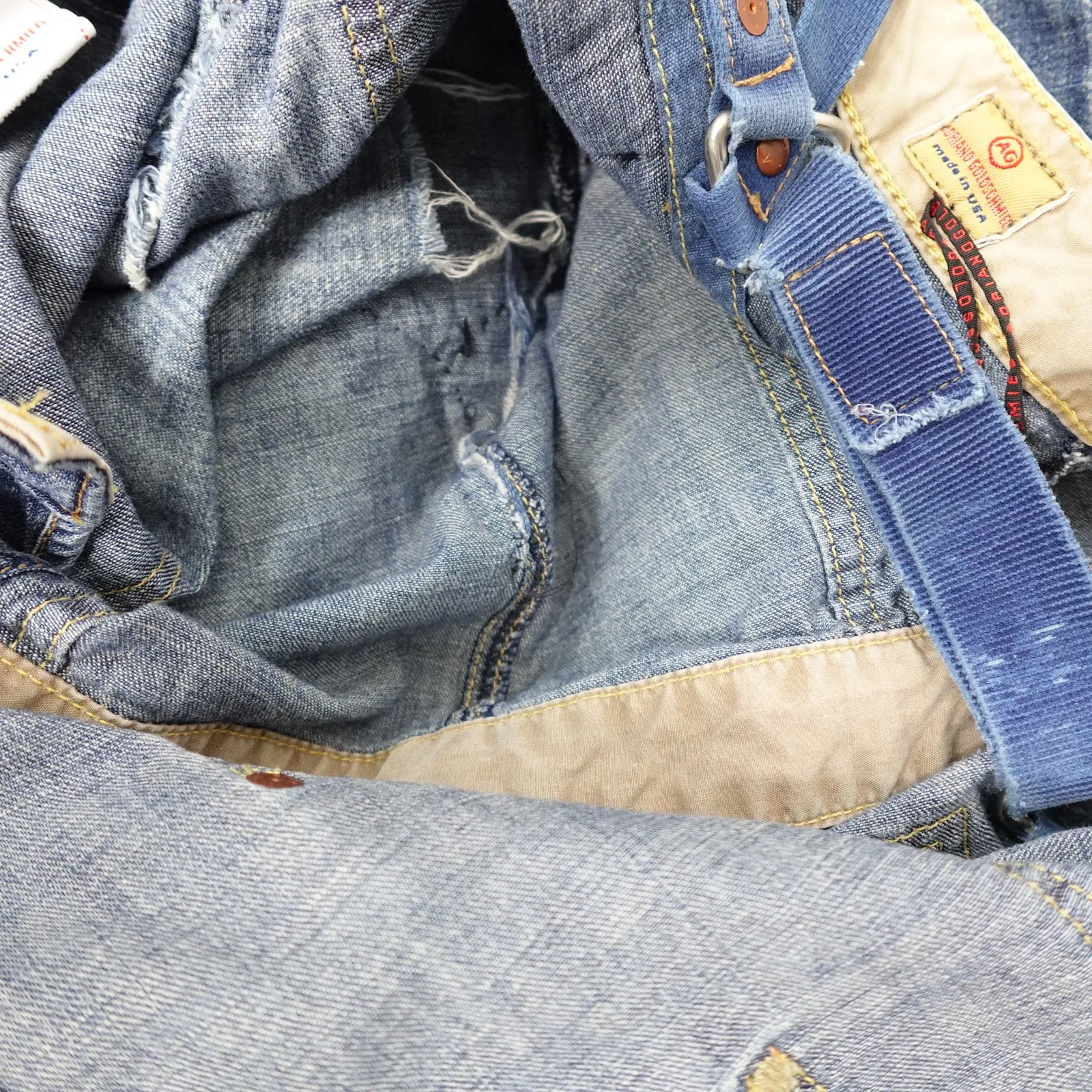 Vintage Y2K AG Adriano Goldschmied Denim Jean Skirt Overalls Skirtall size 32R - Image 15