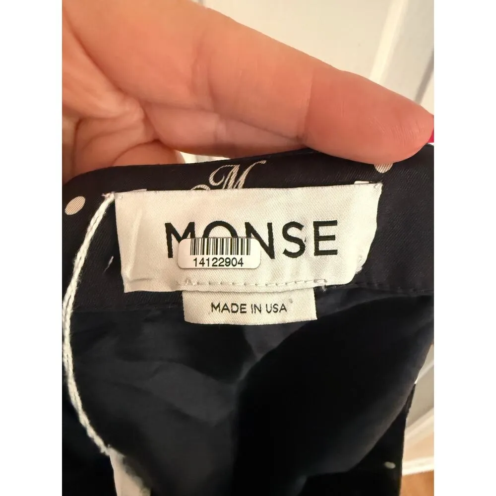 Monse M Dot Cascade Slip Skirt Silk Lined Asymmetrical Black Size 2 NEW - Image 5