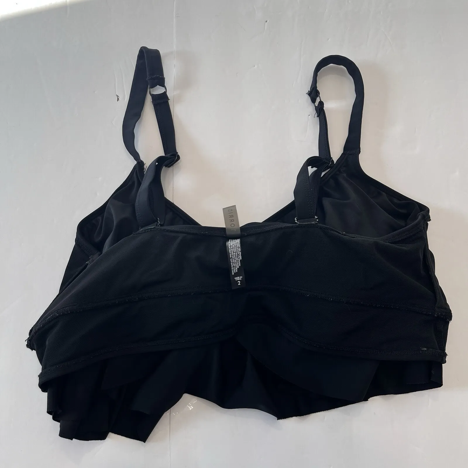Torrid Black Adjustable Convertible Wireless Straight Flounce Bikini Top Size 2X - Image 14