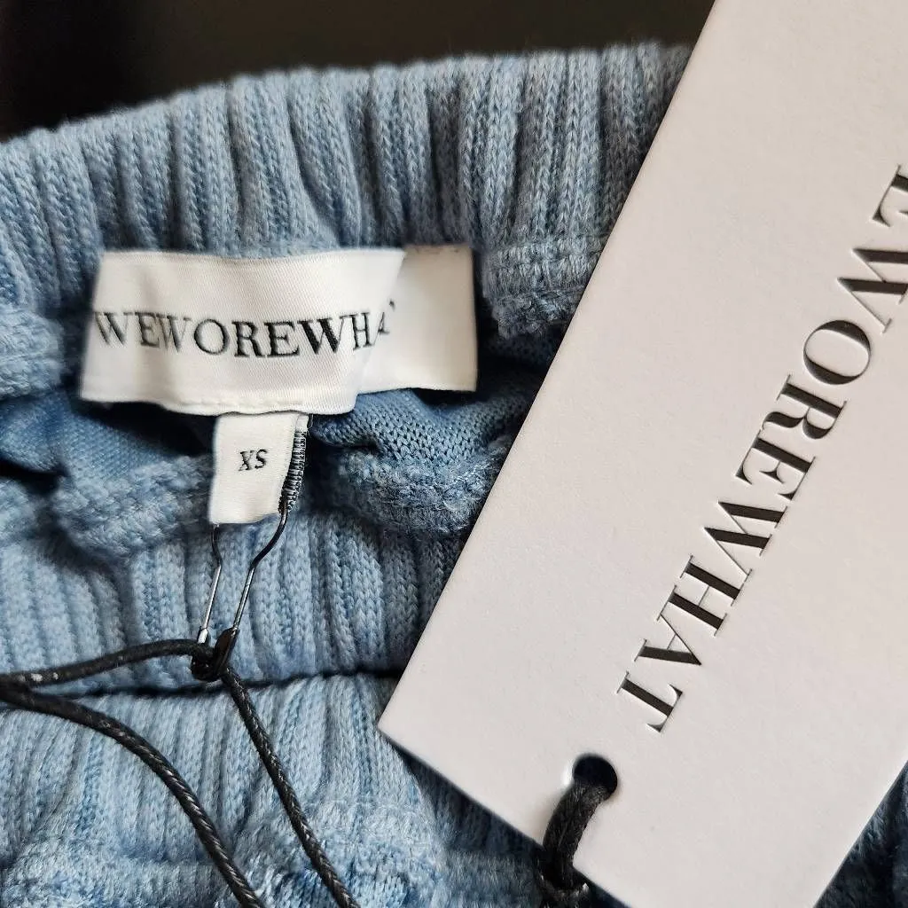 WeWoreWhat Blue Halter Crop Top Size XS NWT Tie Neck Halter Top - Image 9