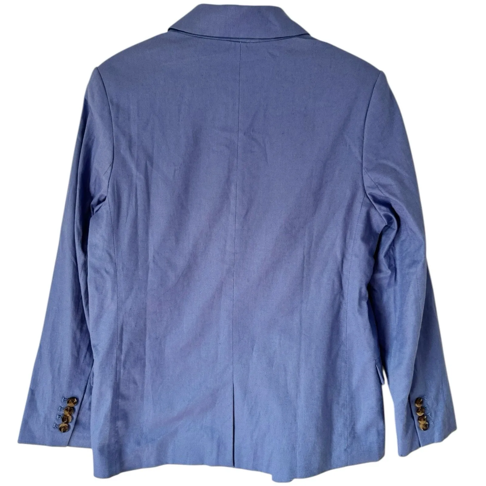NWT Banana Republic Linen Blend Boyfriend Blazer Cornflower Blue Women’s Size 6 - Image 3