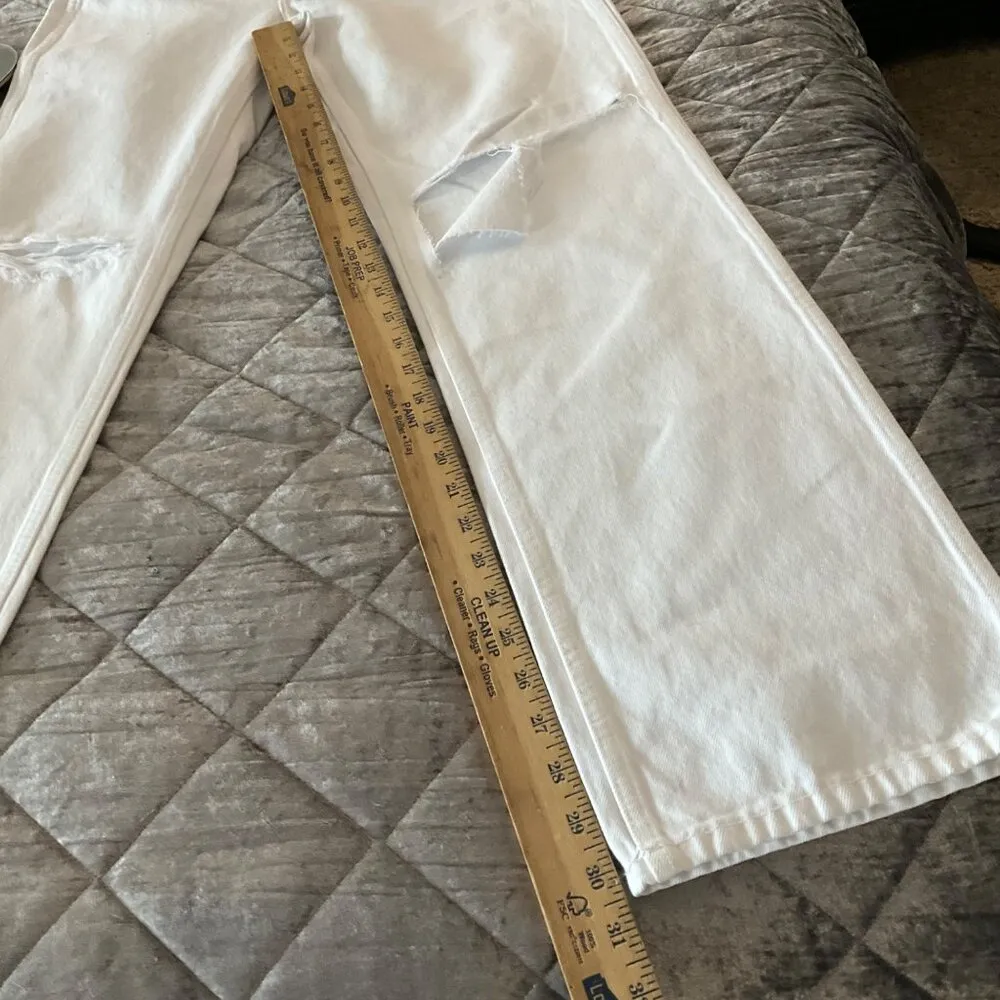 Re/Done 90s High Rise Loose White Denim Pants jeans casual classic cotton 28 - Image 6