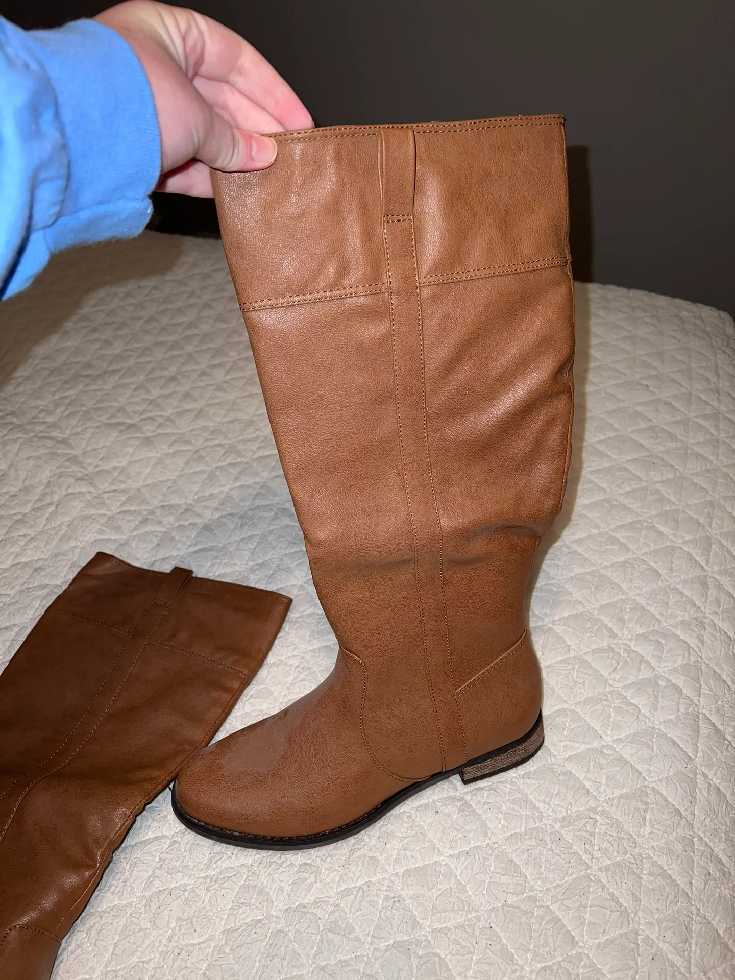Rampage Icon Taupe Smooth Tall Riding Boot - Image 5