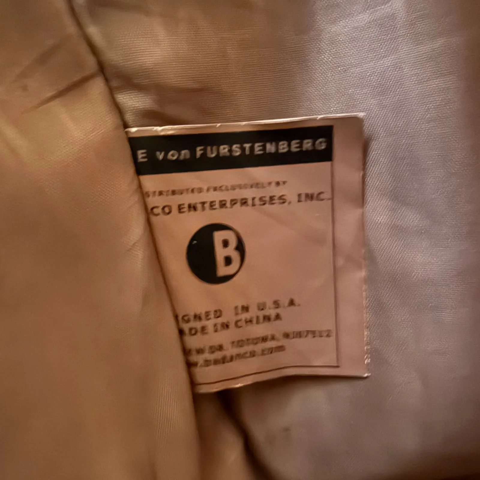 Diane Von‎ Furstenberg DVF Tote Bag Abstract Print Satchel Designer Purse Travel - Image 7