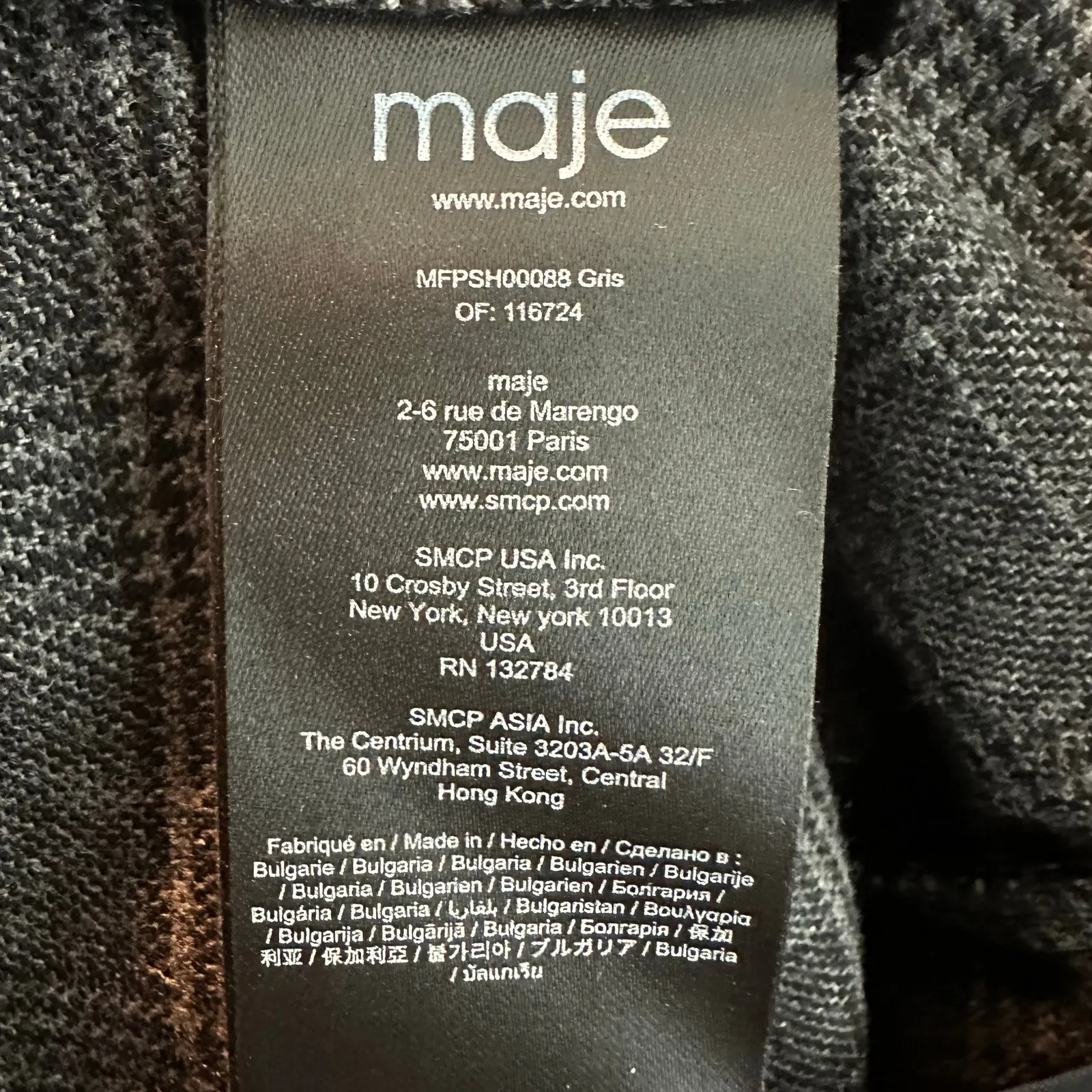 Maje Checked Bermuda Business Casual Culottes Size EU 38 Medium - Image 6