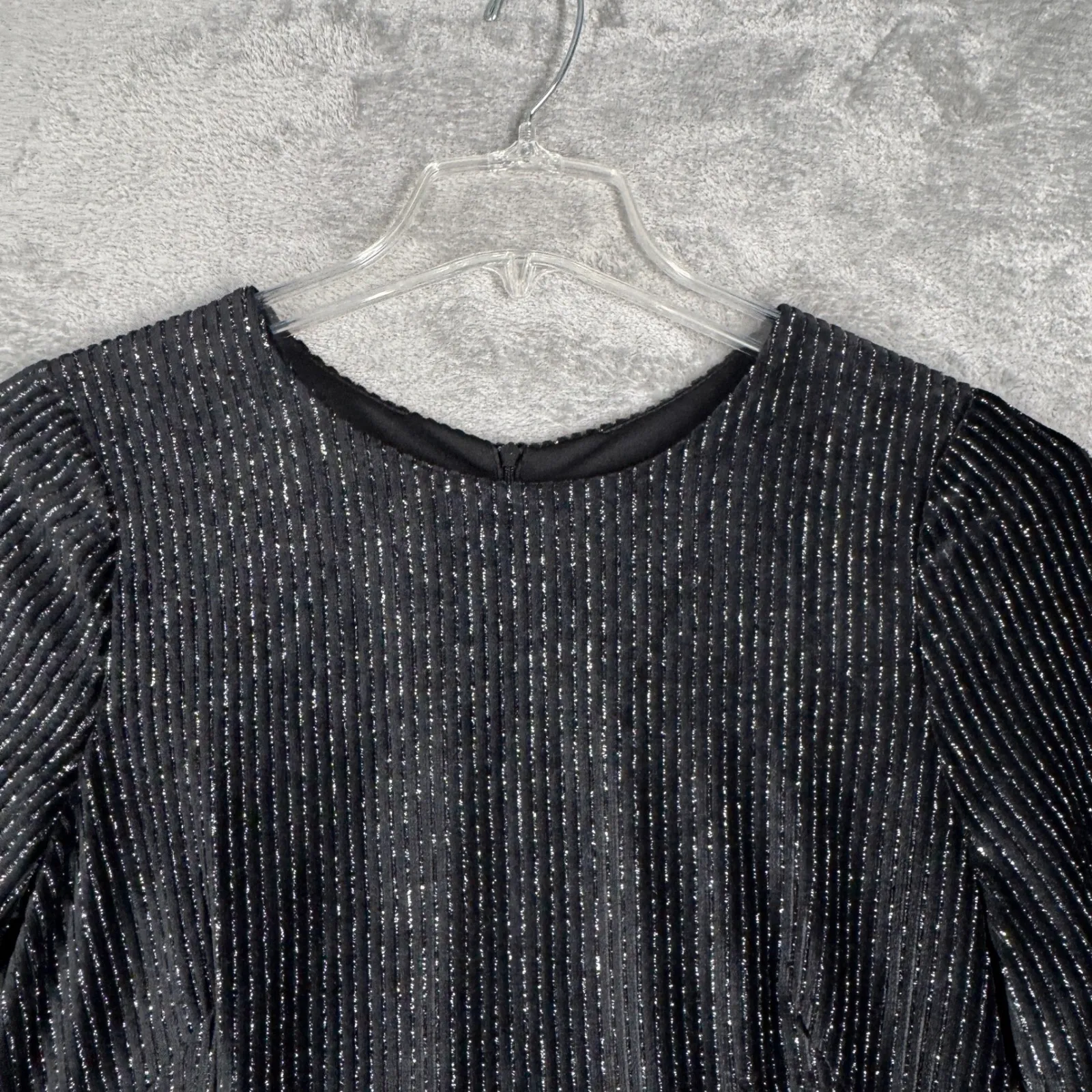 Julia‎ Jordan Black Metallic Sparkle Sheath Dress Women's Size 8 Party - Image 5