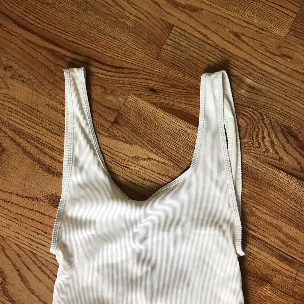 Zara Cream Ribbed Swimsuit NWT - Image 2