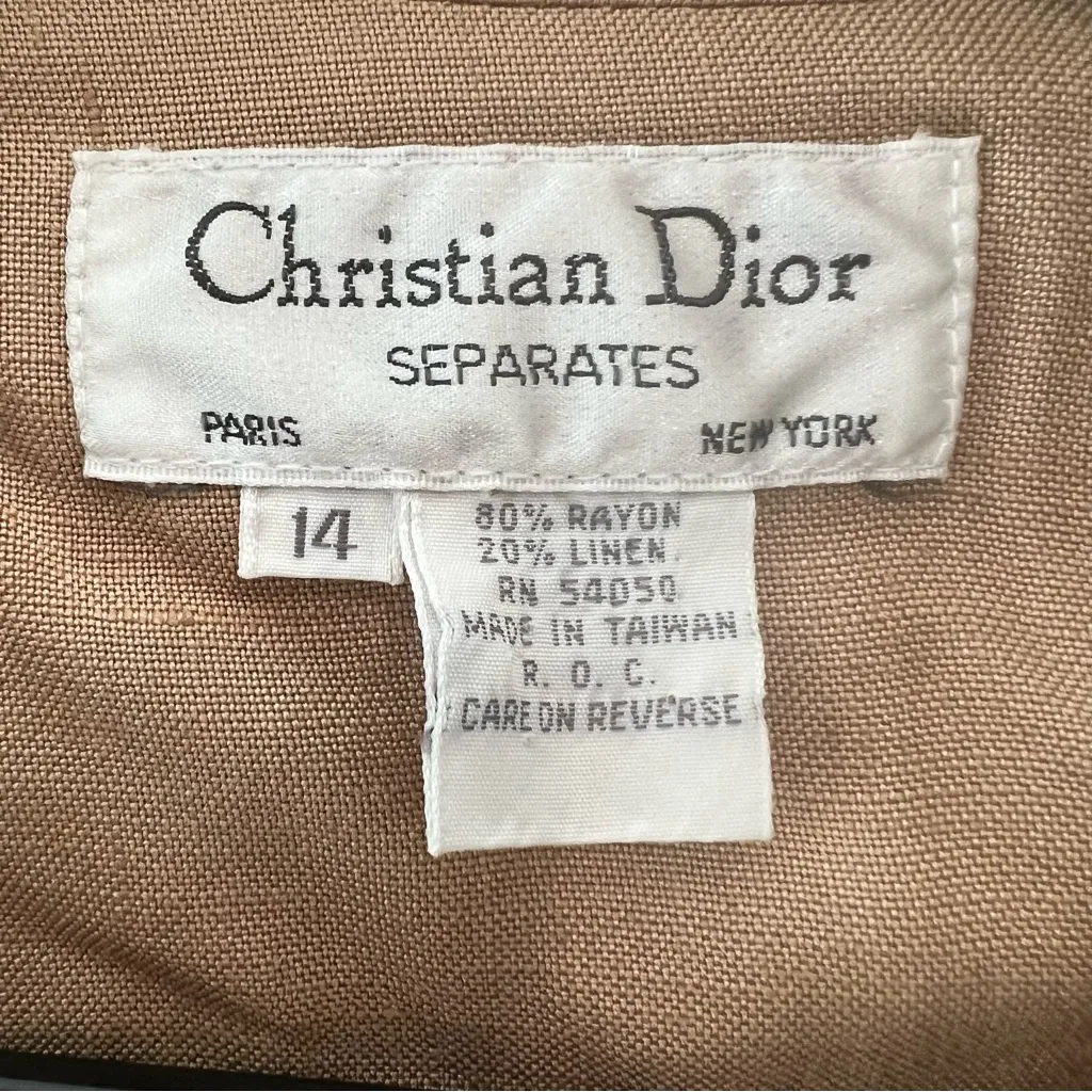 Vintage Christian Dior Tan Blazer - Image 3