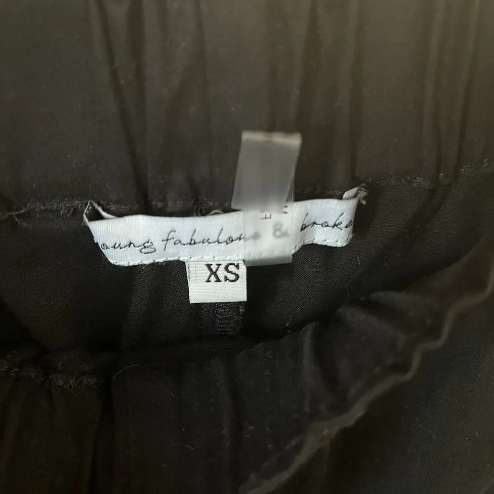 YOUNG FABULOUS & BROKE Black Halsey Cargo Pants Size XS - Image 3