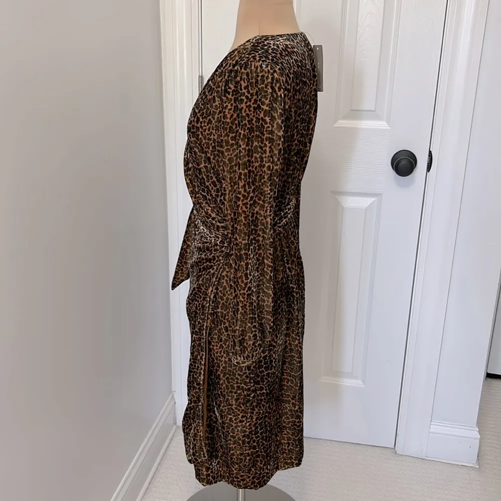 J. Crew Leopard Print Velvet Wrap Dress - Image 5