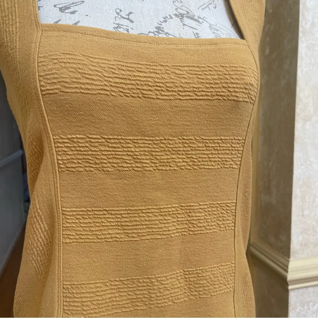 Anthropologie Maeve Crossback Tank in Yellow. NWOT. Size Medium . Retail- $88 - Image 5