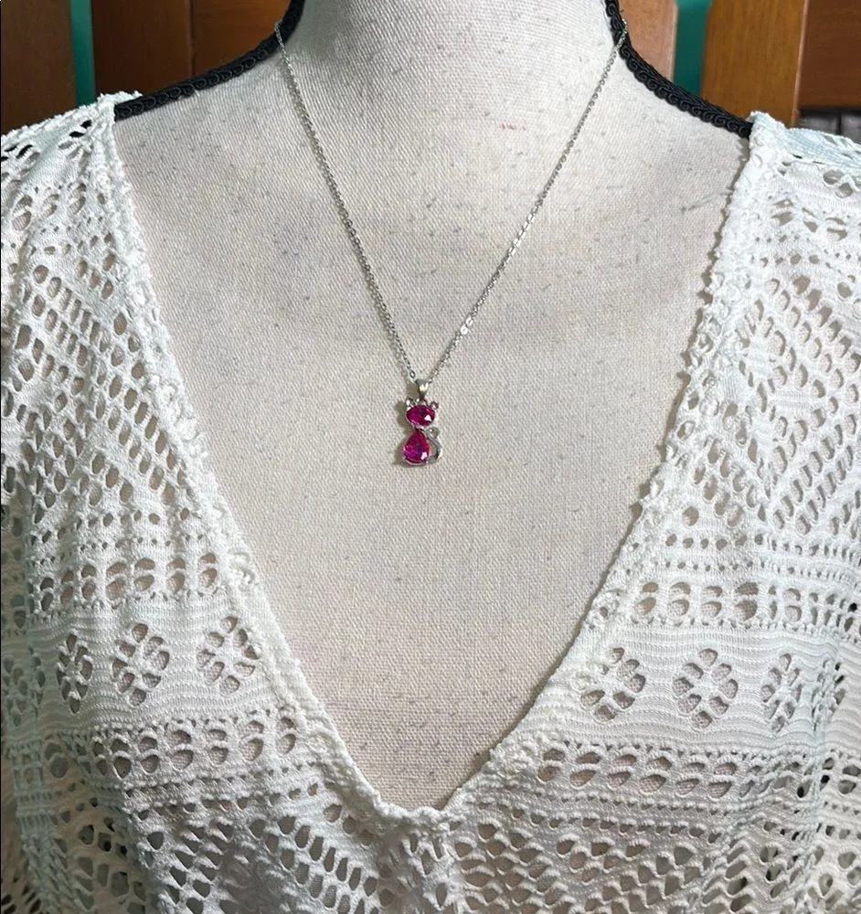 Old Navy Elegant White Crochet Swim Cover-Up - Image 2