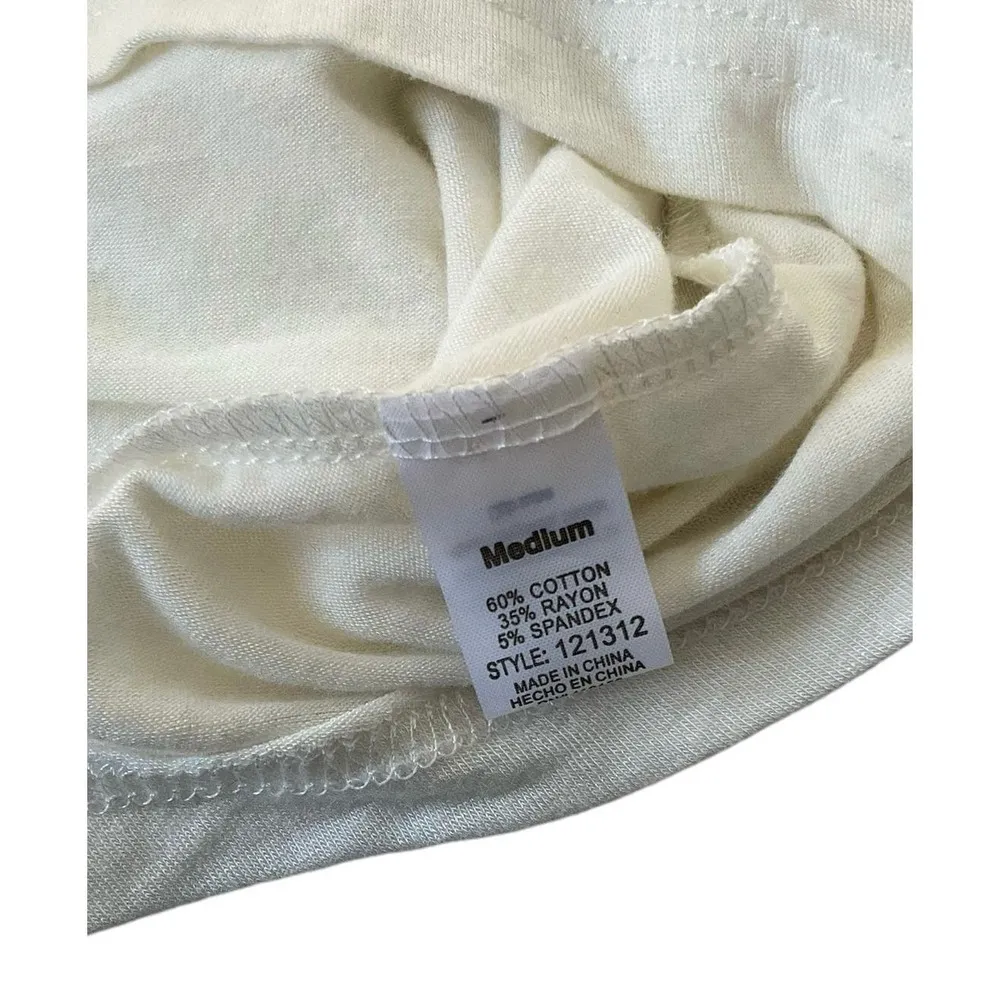 Poof Apparel Cream Racerback Tank Top Size M NWT (37-29) - Image 6