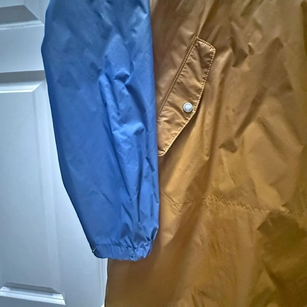 L.L. BEAN | Signature Retro Windbreaker Hooded Jacket Long Length Blue | Medium - Image 3