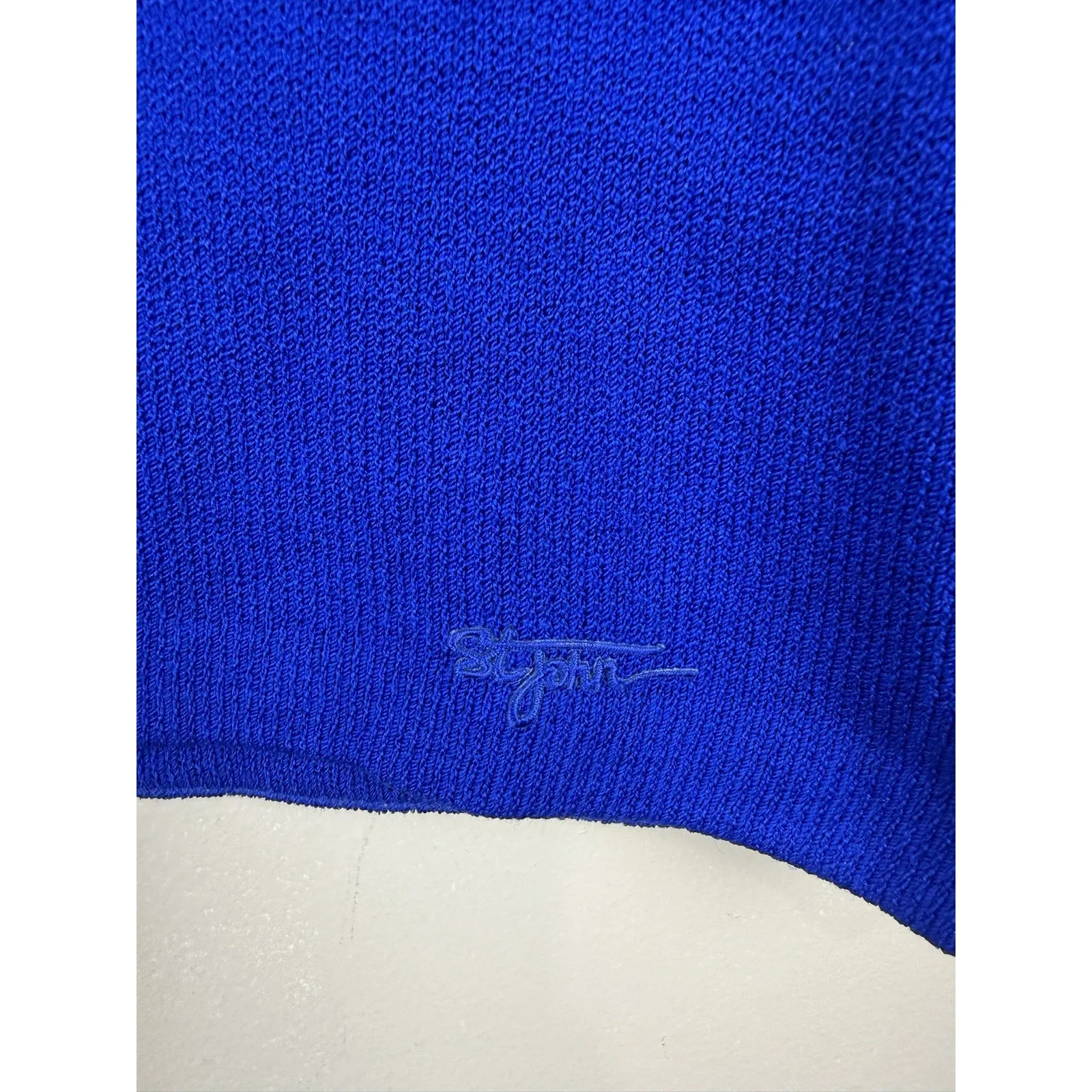 St. John Sport by Marie Gray Women’s Knit Sweater Vest Royal Blue Size M Preppy - Image 3