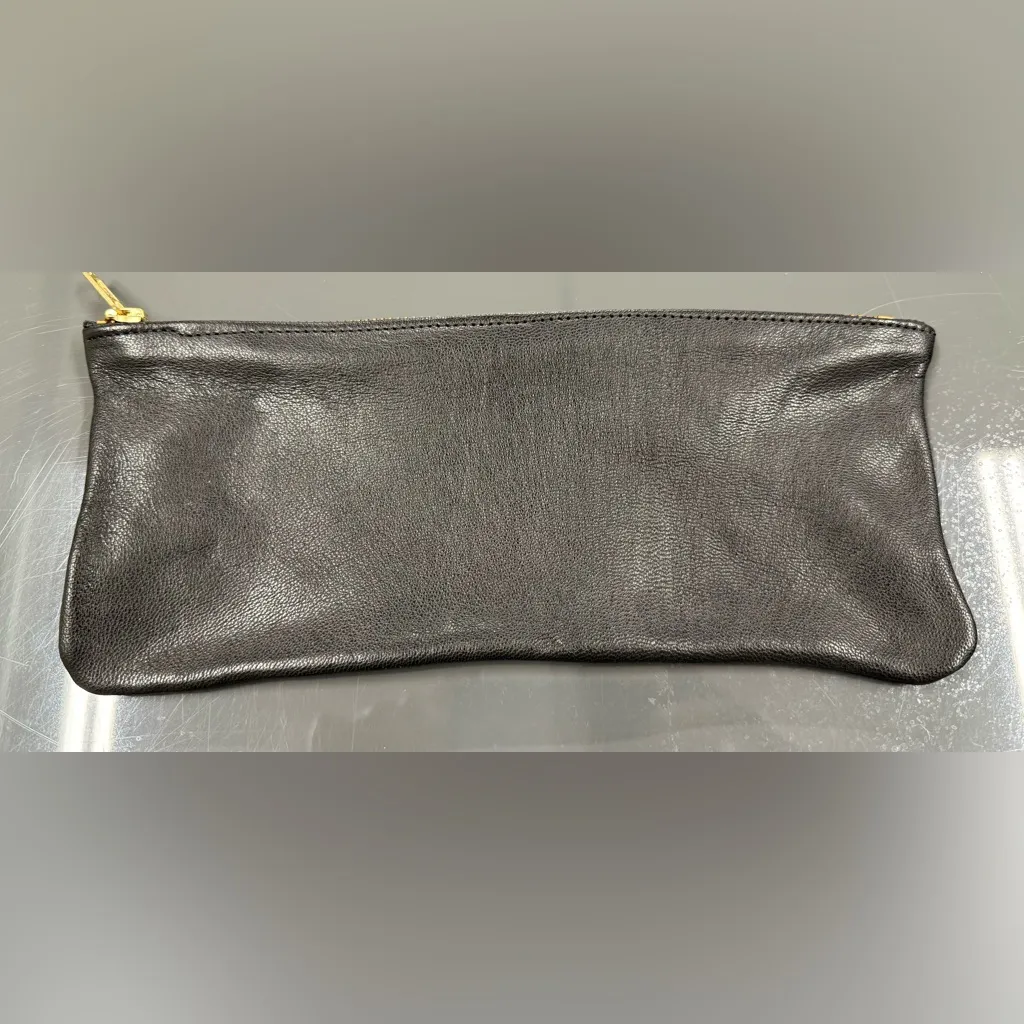 Alice Noon Black Leather Cosmetic Small Zip Bag - Image 2