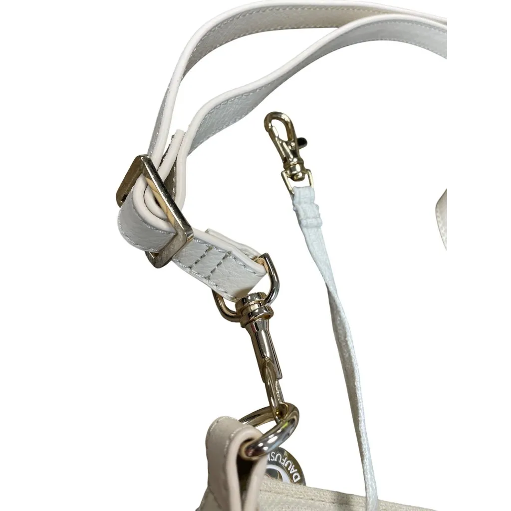 Spartina 449 womans cream gray leather linen crossbody handbag SKU 9452 - Image 3