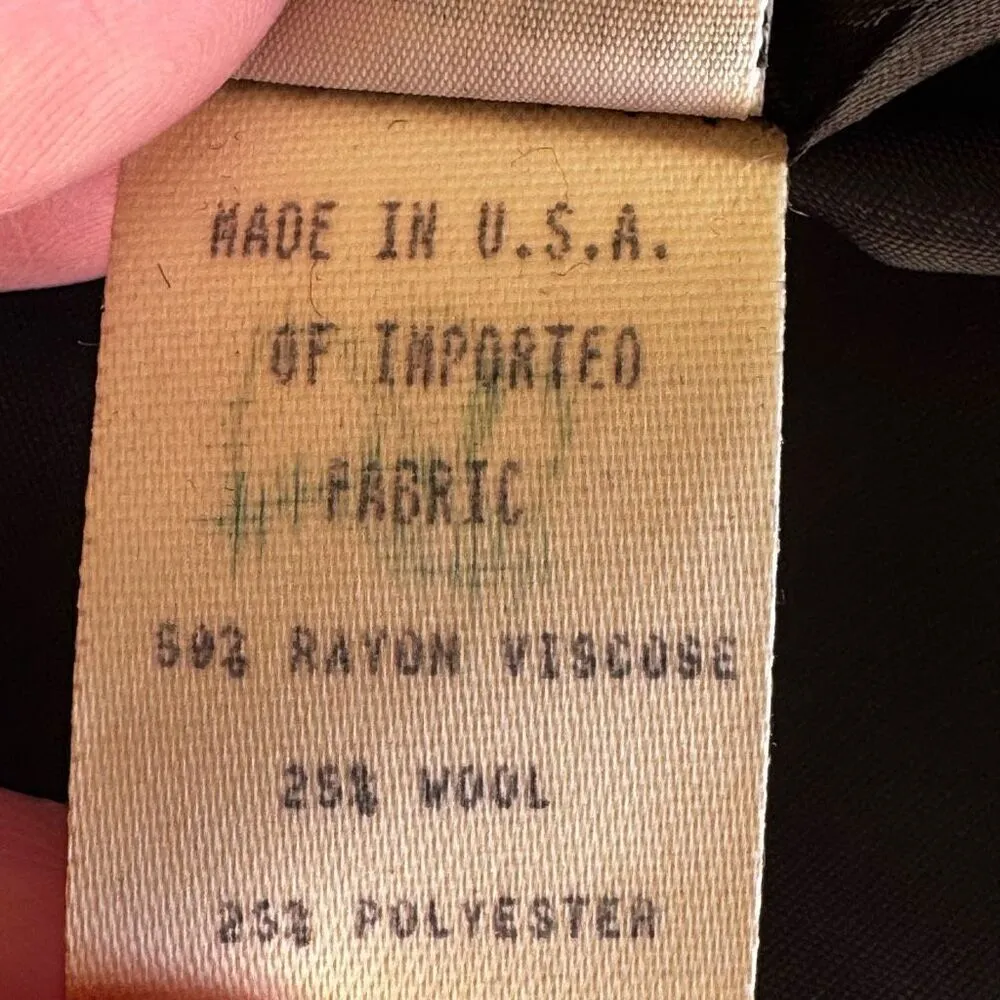 Gianni Vintage Wool Blend Made in the USA Heather Gray Button Down SZ 12 - Image 10