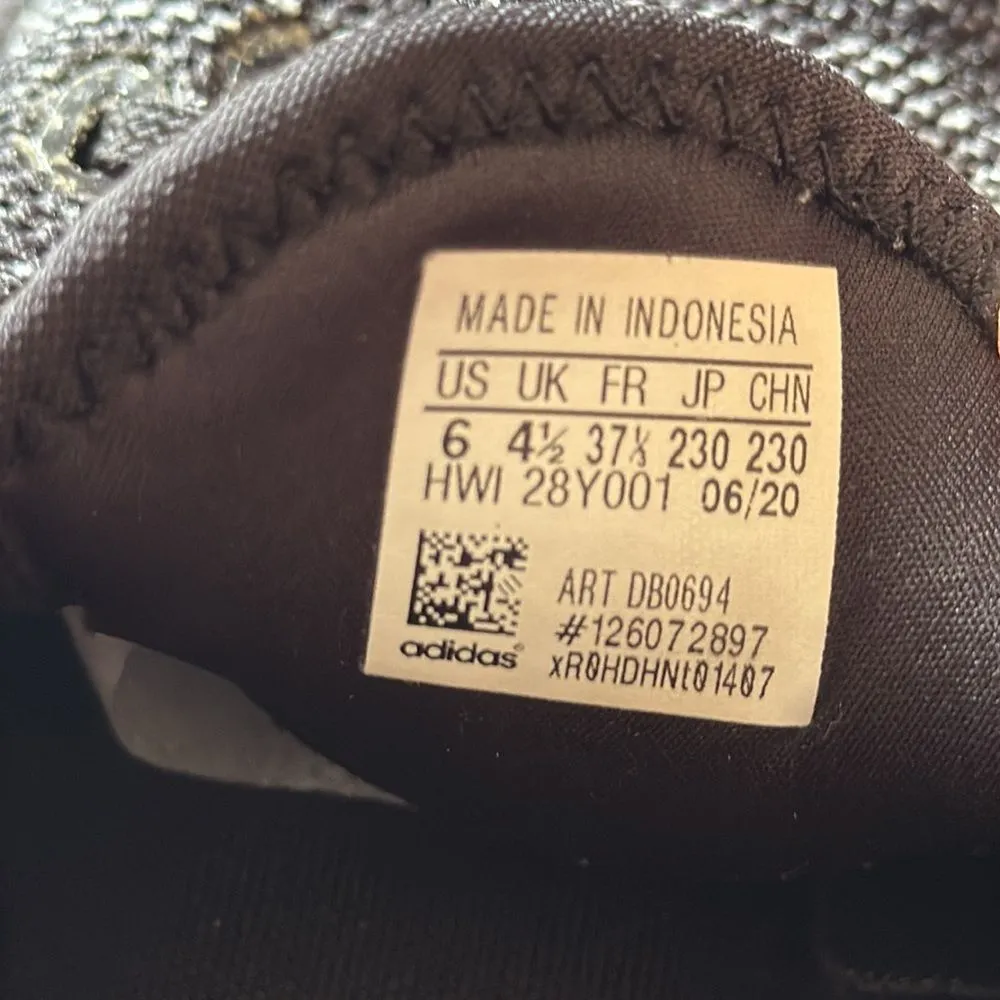 Adidas Cloudfoam Pure Black White Knit Slip-On Running Sneakers‎ Size 6 - Image 9