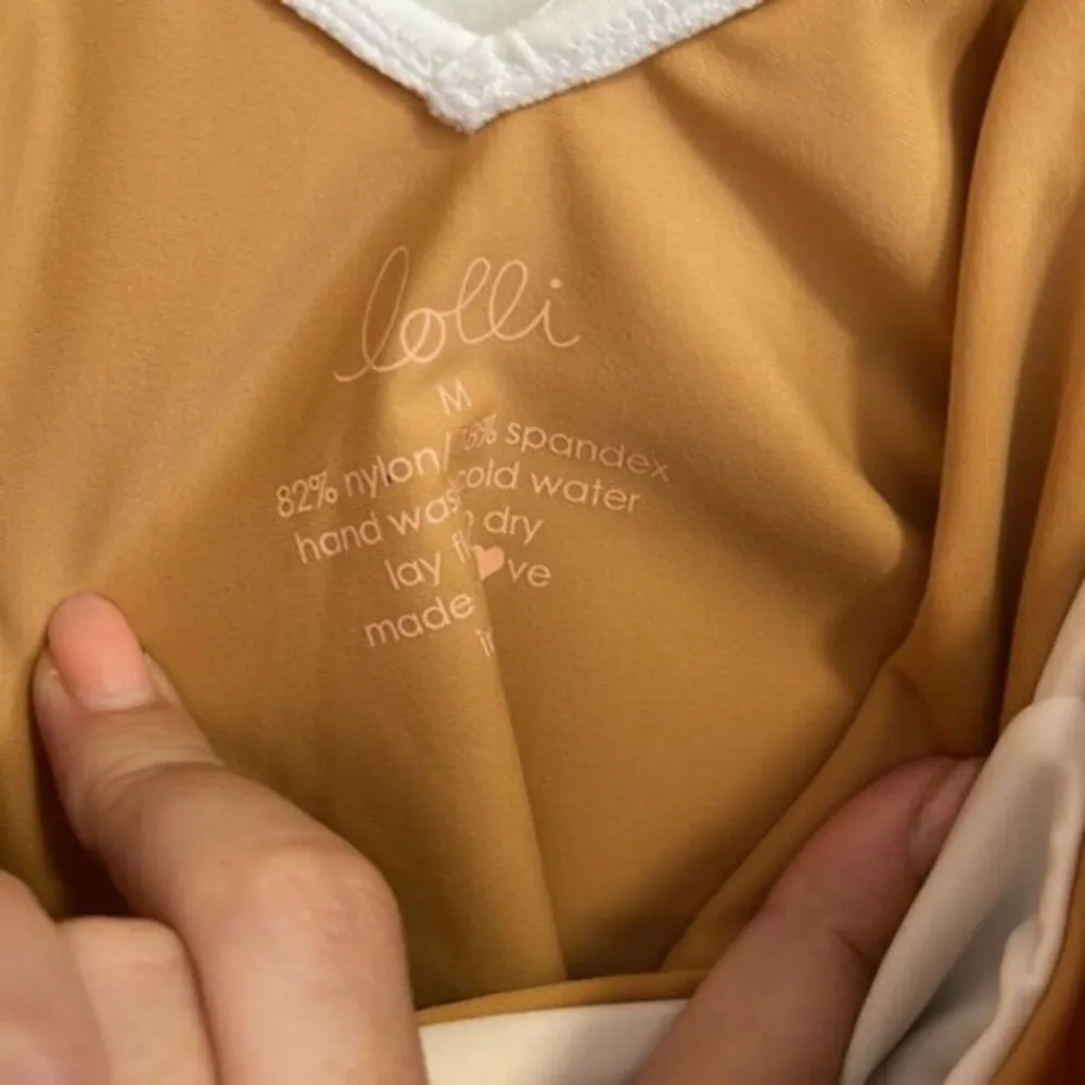 NWT Lolli Swim Laser Cut Ruffle Cheeky White One Piece Swimsuit Size M Size M - Image 2