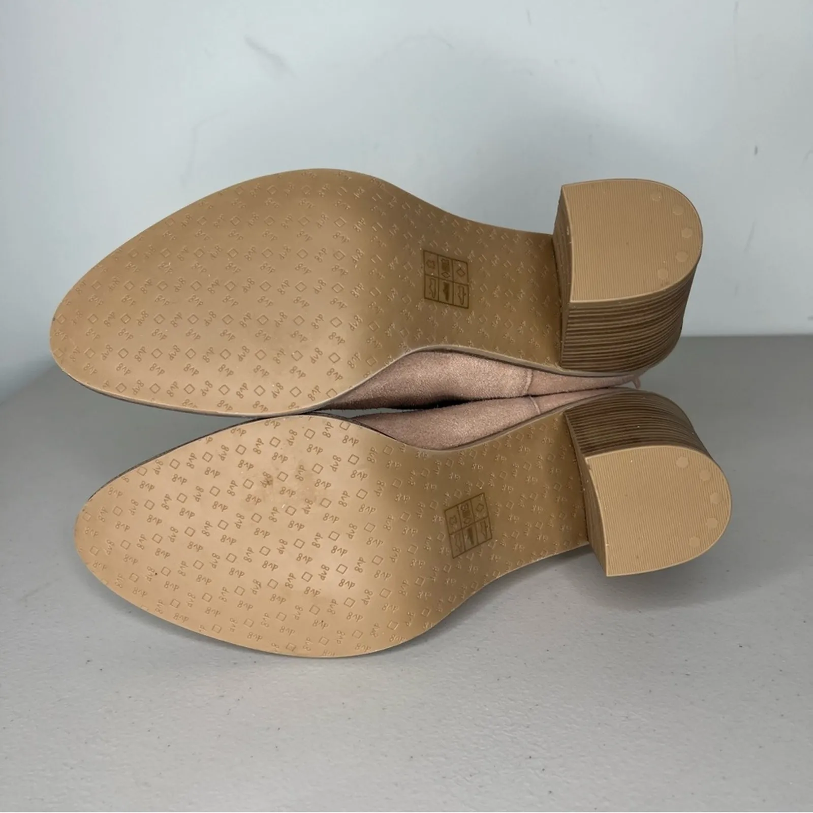 Dolce Vita Shai Light Pink Tan Stack Heeled Booties 10 - Image 7