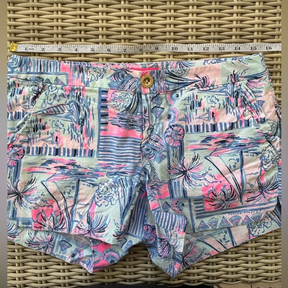 Lily Pulitzer Adie Ruffle Pocket Stretch Shorts 4 tropical beach‎ summer - Image 7
