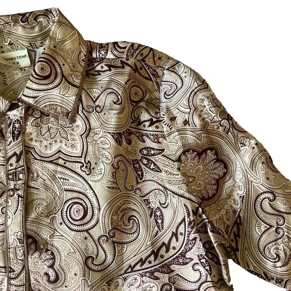 Covington Satin Button Down - Image 4
