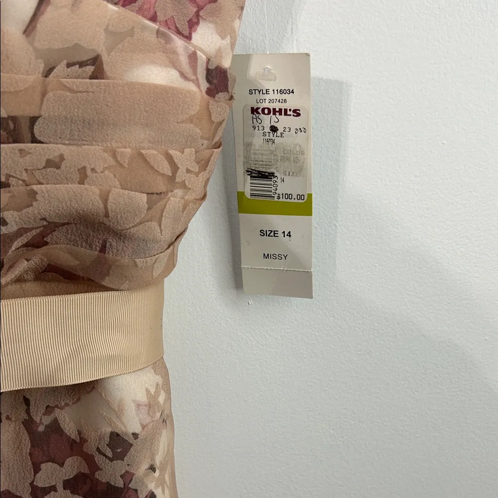 SL Fashions NWT Floral Chiffon Dress – Size 14 - Image 5