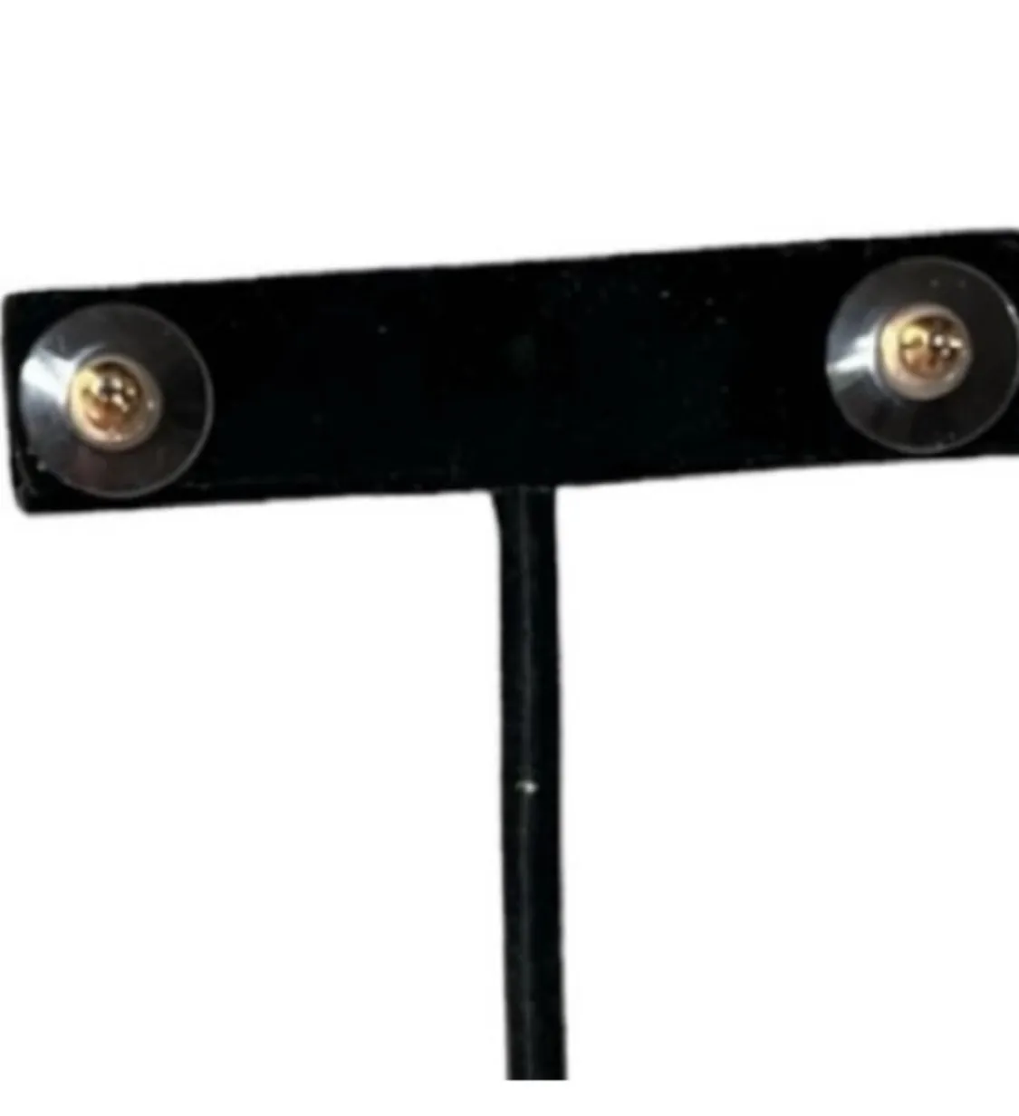 Rhinestone Studded Earrings NWOT White - Image 3