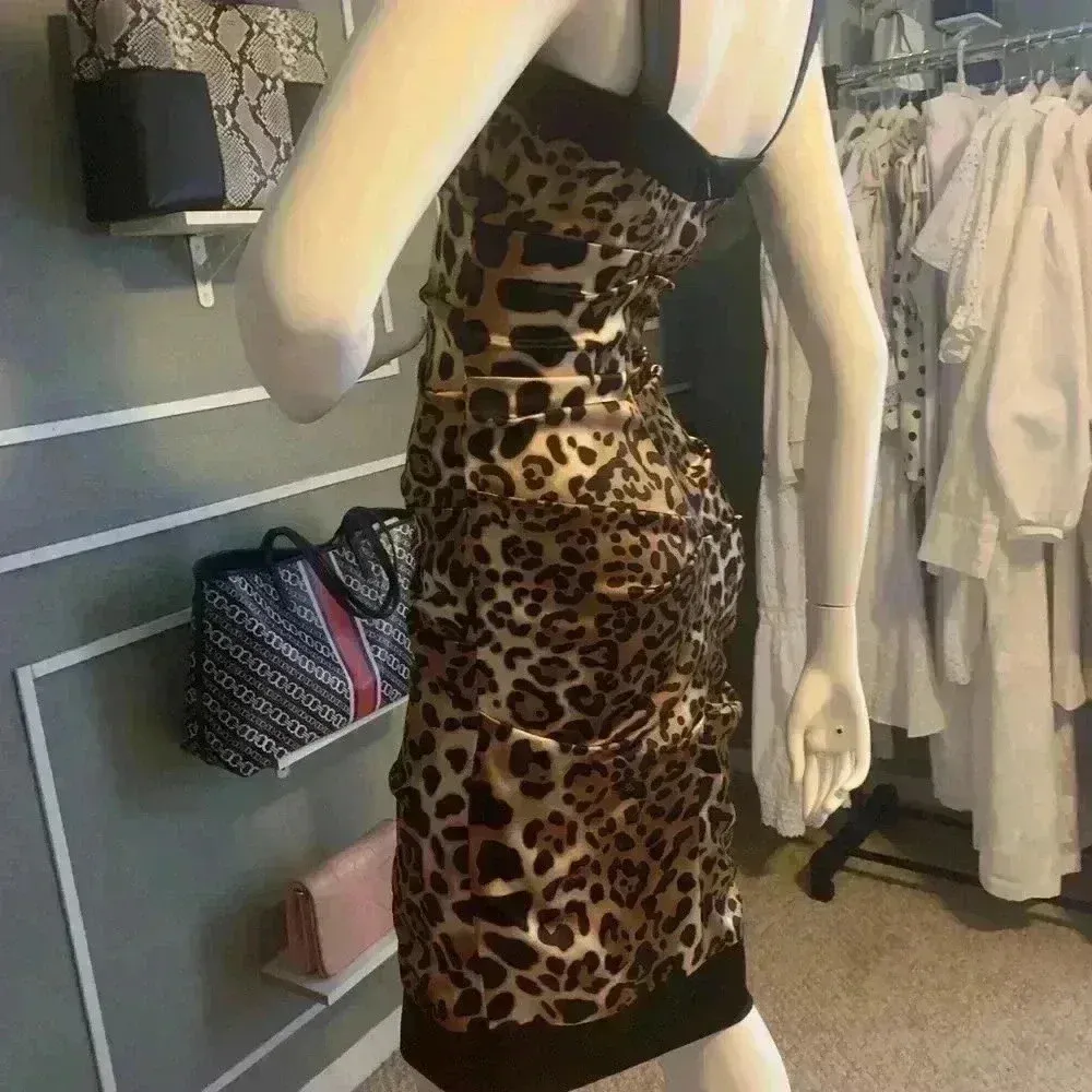 Cache  Animal Print Leopard Formal Dresses for Women’s Size 4. D11 - Image 8