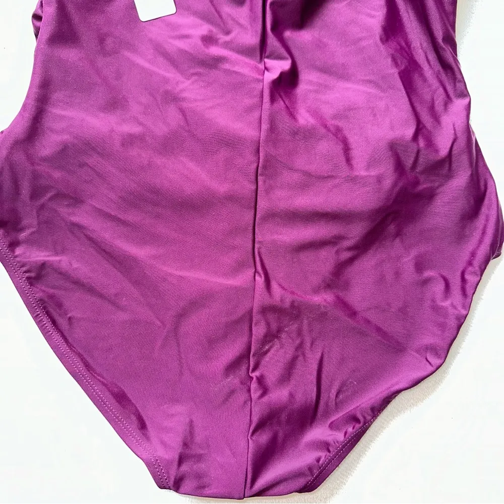 NWT KI LaPhee burgundy, one piece, tummy control, swimsuit women M - Image 6