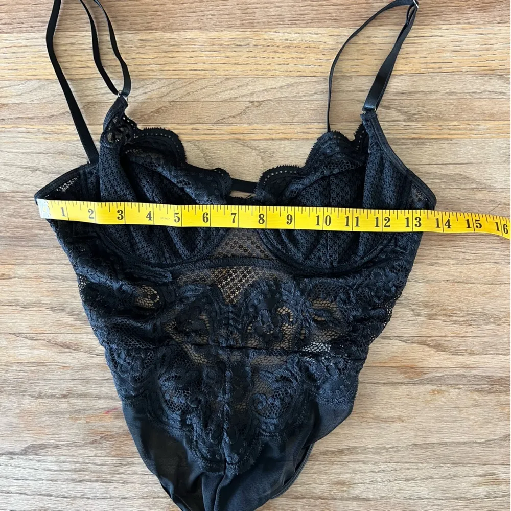 BLACK LACE BODYSUIT #0368 Size M - Image 5