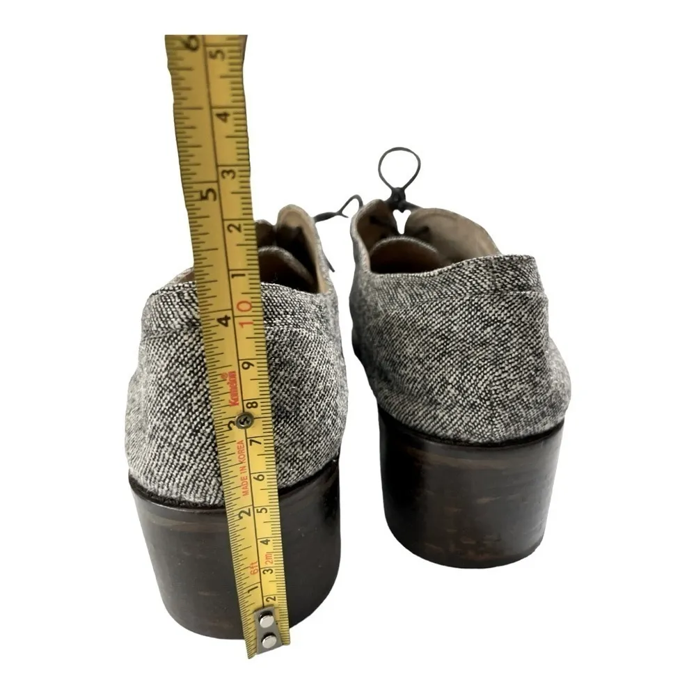 Louise et Cie Tweed Oxford Shoes Gray Leather Sole Size 8M / EU 38 - Image 8