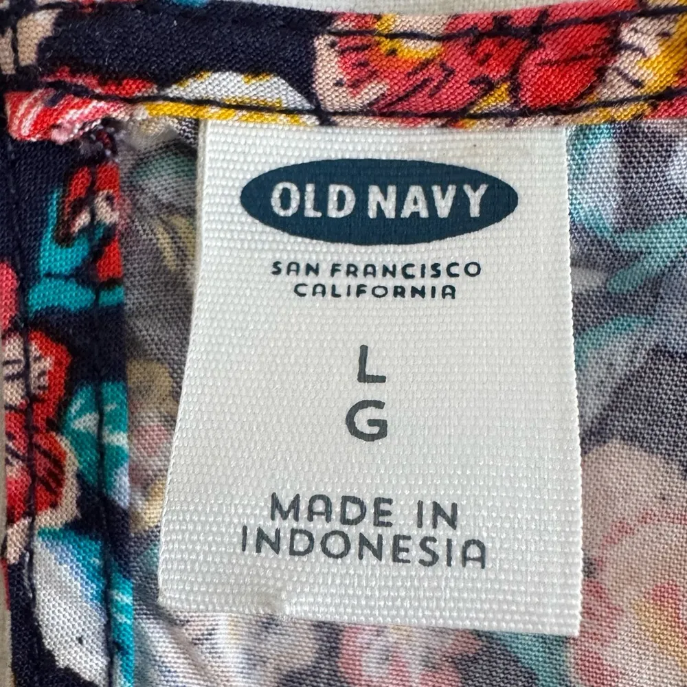 Old Navy Midi L Floral Ditsy Bohemian Long Sleeve Tie Coquette Cottagecore Multi - Image 7