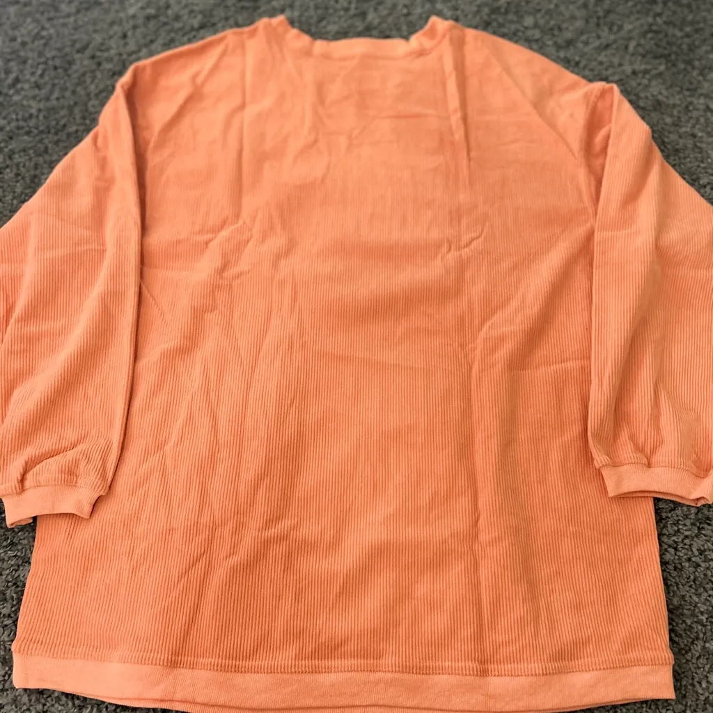 Cozy whatever spices your pumpkin Orange Crew Neck corded Sweatershirt 2XL - Image 8