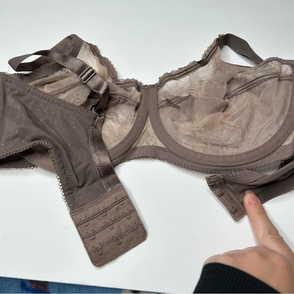 Wacoal taupe Lace Unlined bra 36D 855186 - Image 5