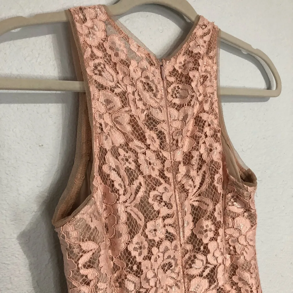 Avery G Blush Floral Lace Mermaid Formal Dress Size 2 Pink - Image 12